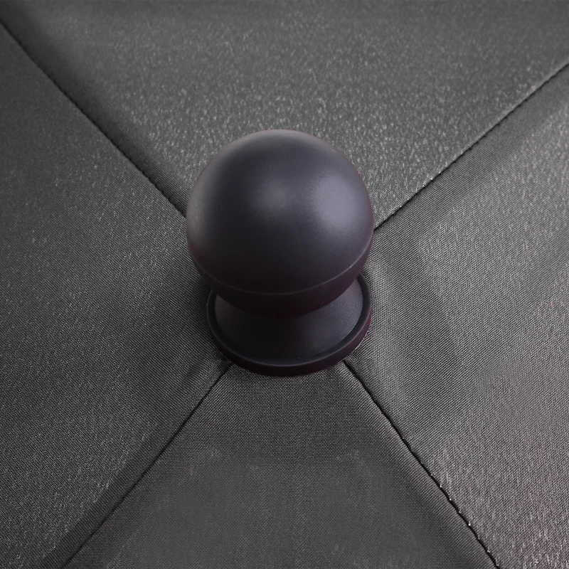 Best Garden Parasol Umbrella, Outdoor Market Table Umbrella with Ruffles & Aluminium Pole, Rectangular Tilting Parasol Sun Shade Canopy, 2 x 1.3m, Grey - Image 8