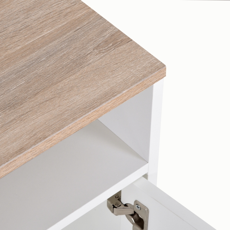 Best TV Stand Cabinet up to 50", Modern TV Unit with Storage, Open Shelves and Cable Management for Living Room, Bedroom, White - Image 9