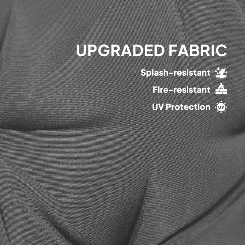 Best Set of Two Φ60cm Outdoor Cushions - Dark Grey - Image 5