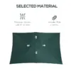 Best 2 x 3m Wooden Garden Parasol Umbrella Outdoor Sun Shade Canopy, Green - Image 7