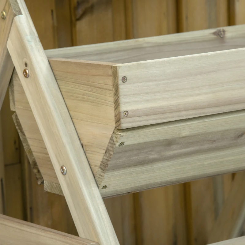 Best 3 Tier Raised Garden Bed Wooden Elevated Planter Box Kit, 66L for Flower, Vegetable, Herb, 65x75x78cm, Green - Image 8