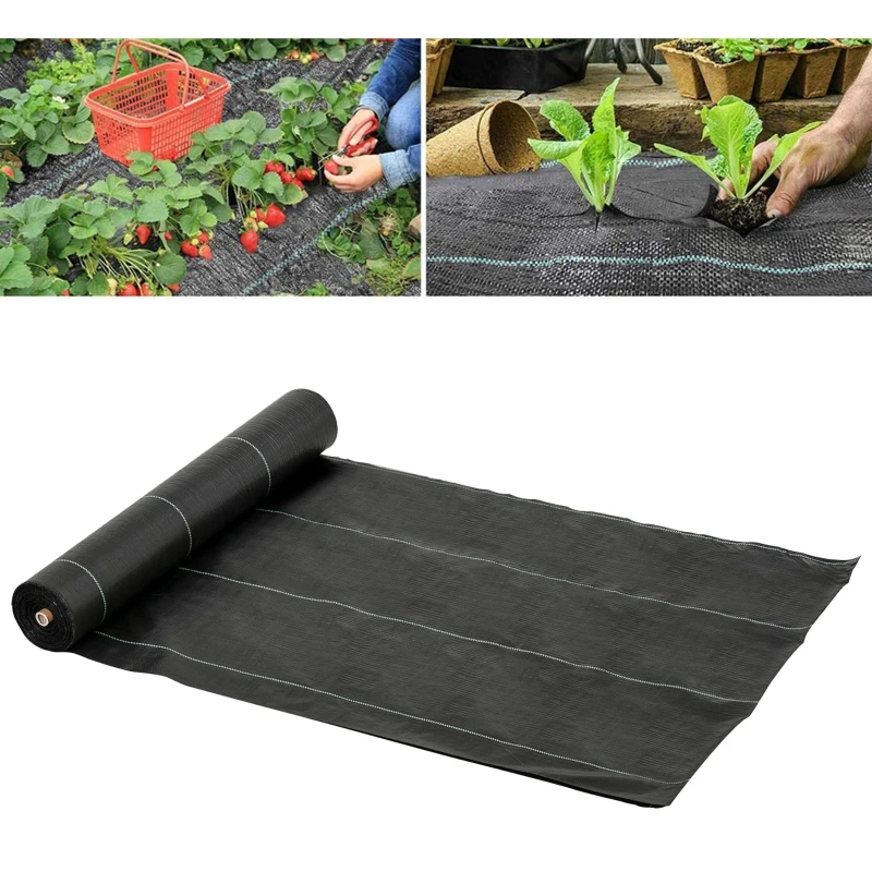 Best 2m x 50m Weed Control Membrane, Heavy Duty Weed Control Barrier Fabric, 90gsm Ground Cover for Patios, Garden, Flower beds, Landscaping - Image 2
