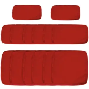 Best Set of 14 Outdoor Cushion Covers - Red