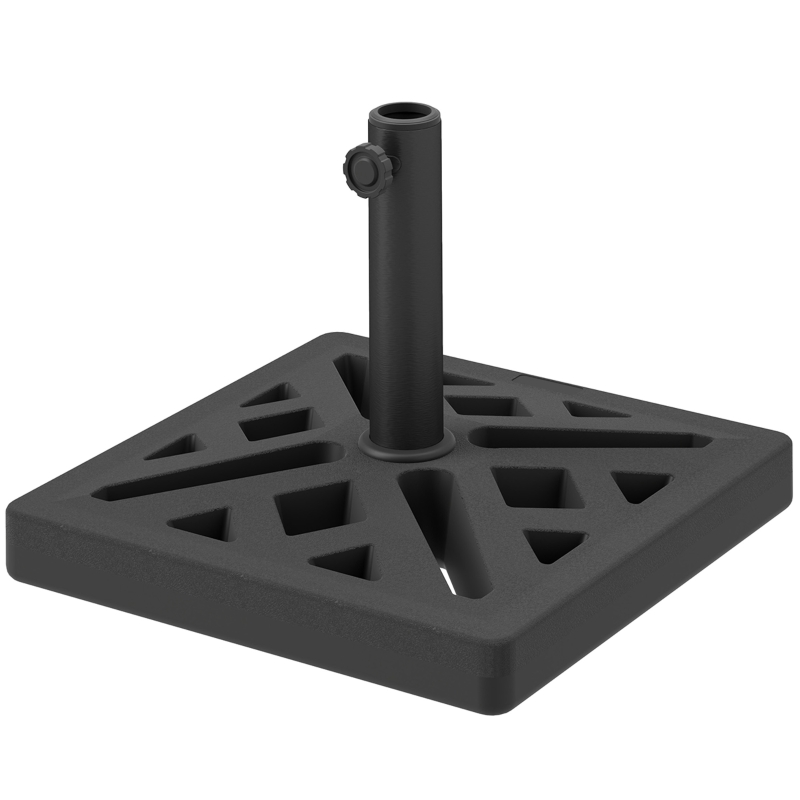 Best Garden Parasol Base, 15kg HDPE Outdoor Umbrella Stand Parasol Stand with Cut-Out Design, Sun Umbrella Base for 32, 38, 48 mm Poles, Black - Image 11