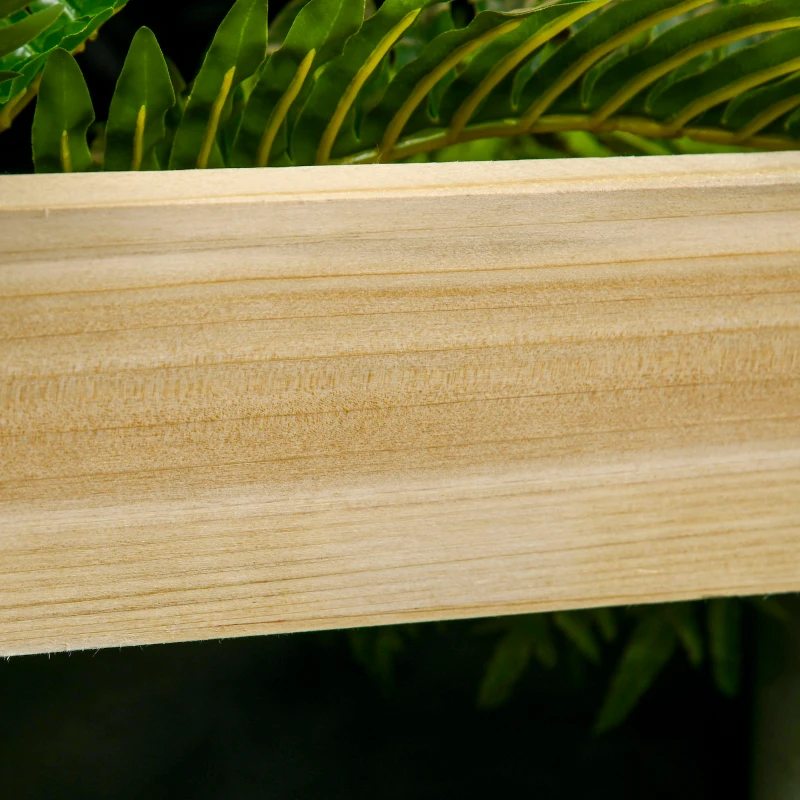 Best 3 Tier Garden Planters with Trellis for Vine Climbing, Wooden Raised Beds, 95x95x110cm, Natural Tone - Image 8