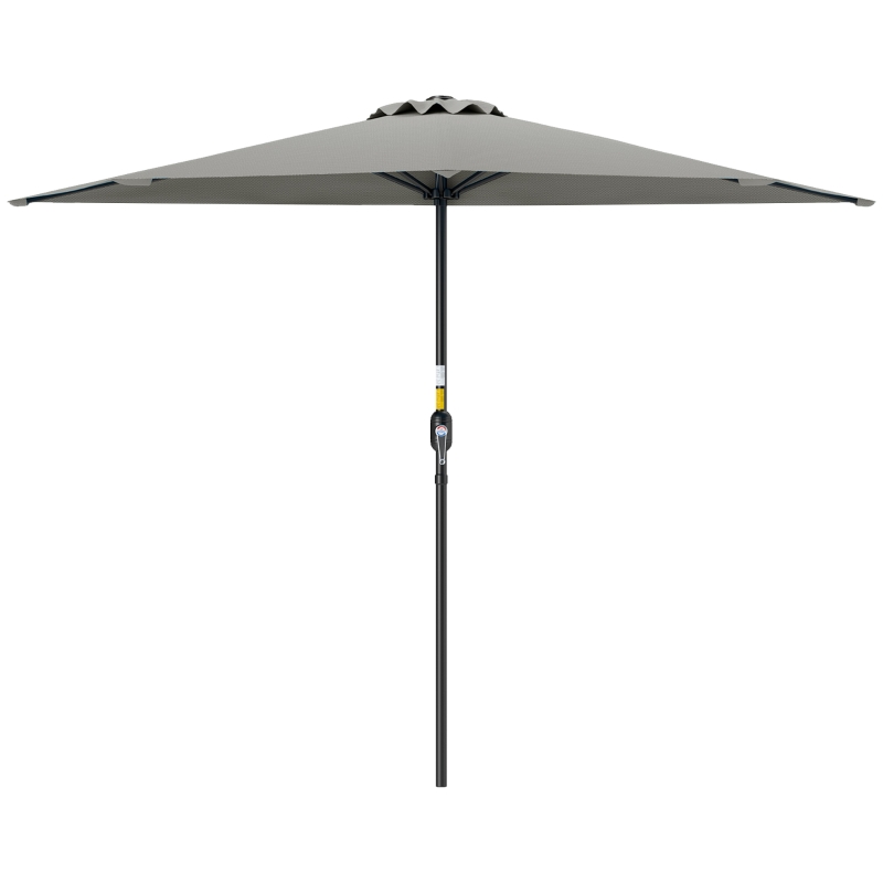 Best Half Round Parasol Umbrella - Light Grey - Image 10