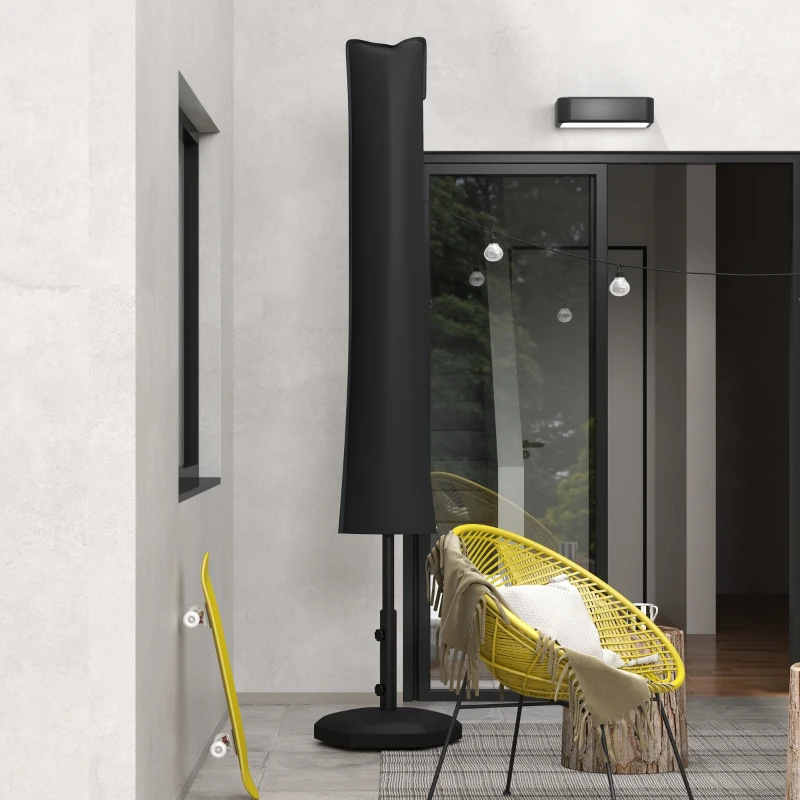 Best Parasol Cover, Cantilever Umbrella Cover for 2-3.5 m Parasols, Banana Umbrella Cover with Zipper for Outdoor Garden, Patio, Black - Image 7