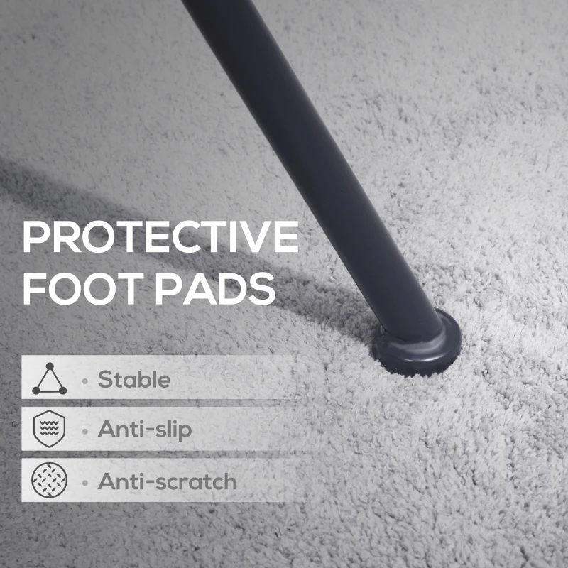 Best 60cm Round Garden Dining Table Metal Outside Bistro Table with Mesh Tabletop for Garden Balcony Deck, Dark grey - Image 5