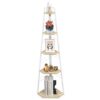 Best Five-Tier Corner Shelf - White/Wood-Effect - Image 11