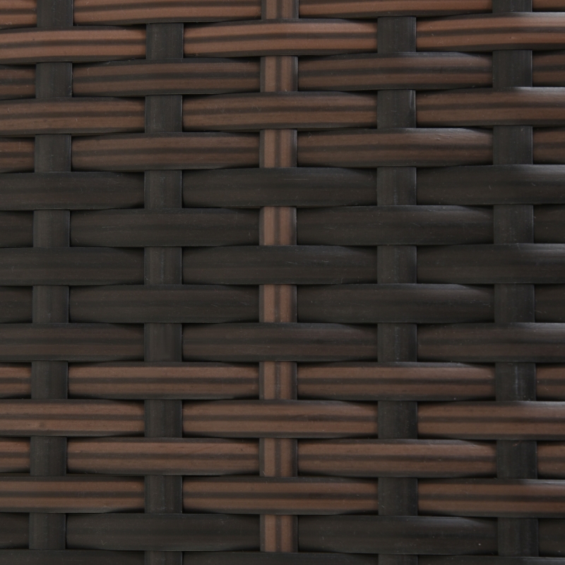 Best PE Rattan Sun Lounger with Cushion, Outdoor Garden Sunbed Furniture with 5-Level Recliner Backrest, and Armrest, Set of 2, Brown - Image 9