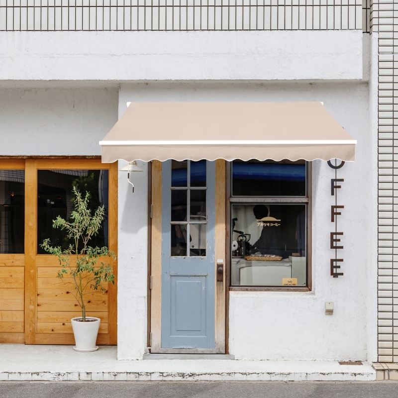 Best Manual Retractable Awning, 3x2.5 m-Ivory White - Image 10