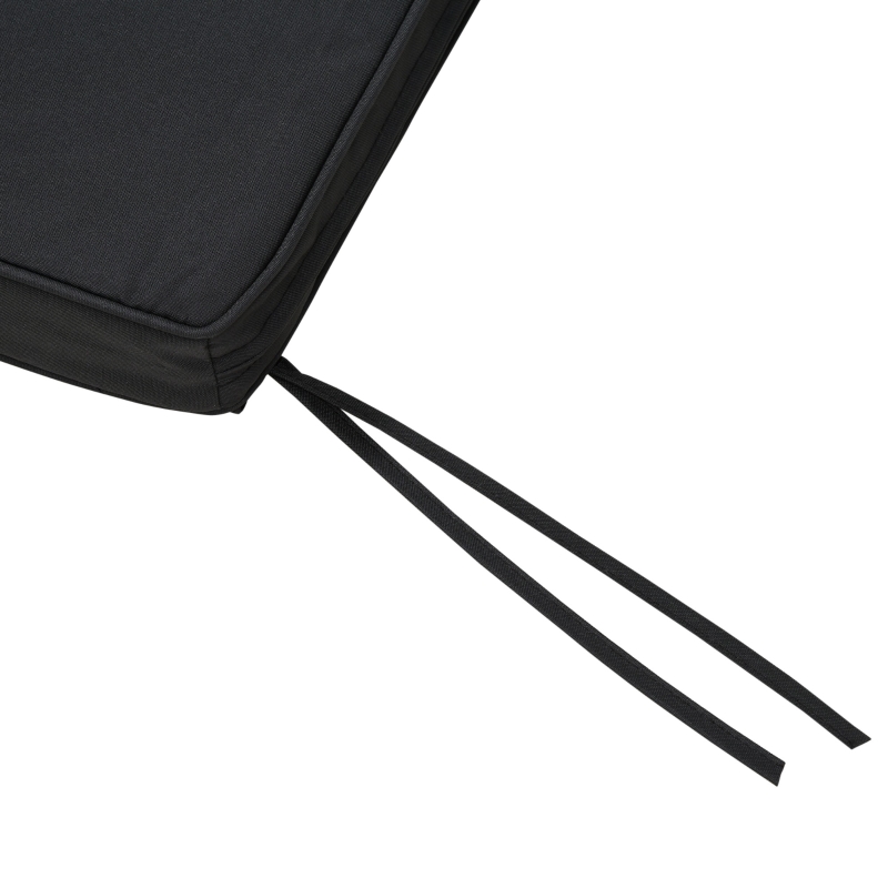 Best 2-Seater Garden Bench Cushion with Ties, Swing Chair Cushion, Replacement Cushion for Outdoor Furniture, 110 x 46 cm, Black - Image 9