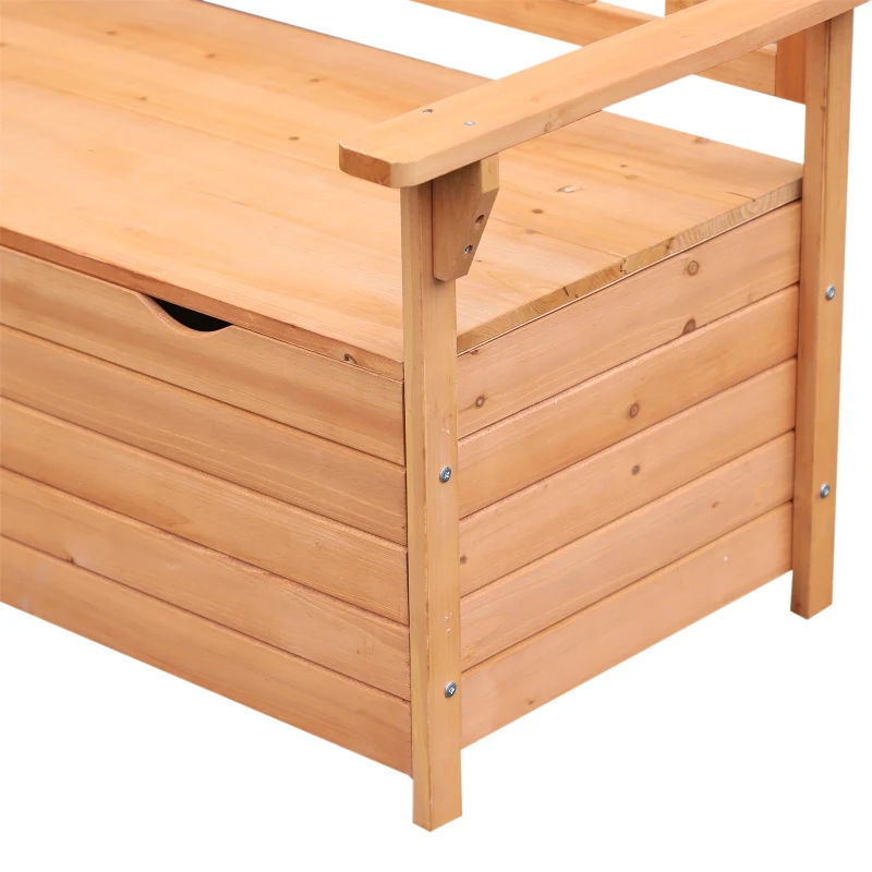 Best Two-Seater Garden Storage Bench - Natural - Image 8
