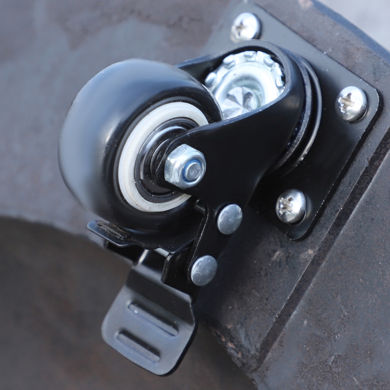 Best 22.7kg Resin Patio Parasol Base Umbrella Stand Weight Deck Garden Sunshade Holder Round w/ Wheels Brakes Outdoor - Image 9