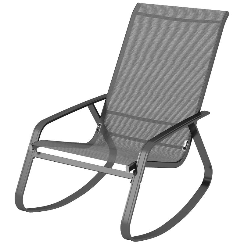 Best Rocking Garden Chair - Grey - Image 11