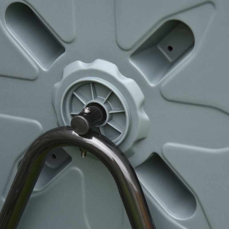 Best 160L 360° Rotating Dual Chamber Composter - Grey - Image 9