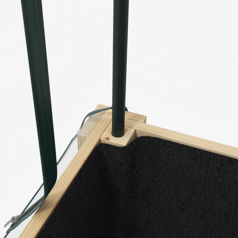 Best Wooden Planter Box with Greenhouse Cover and Bed Liner, Raised Garden Bed for Vegetables, Flowers, Herbs - Image 8