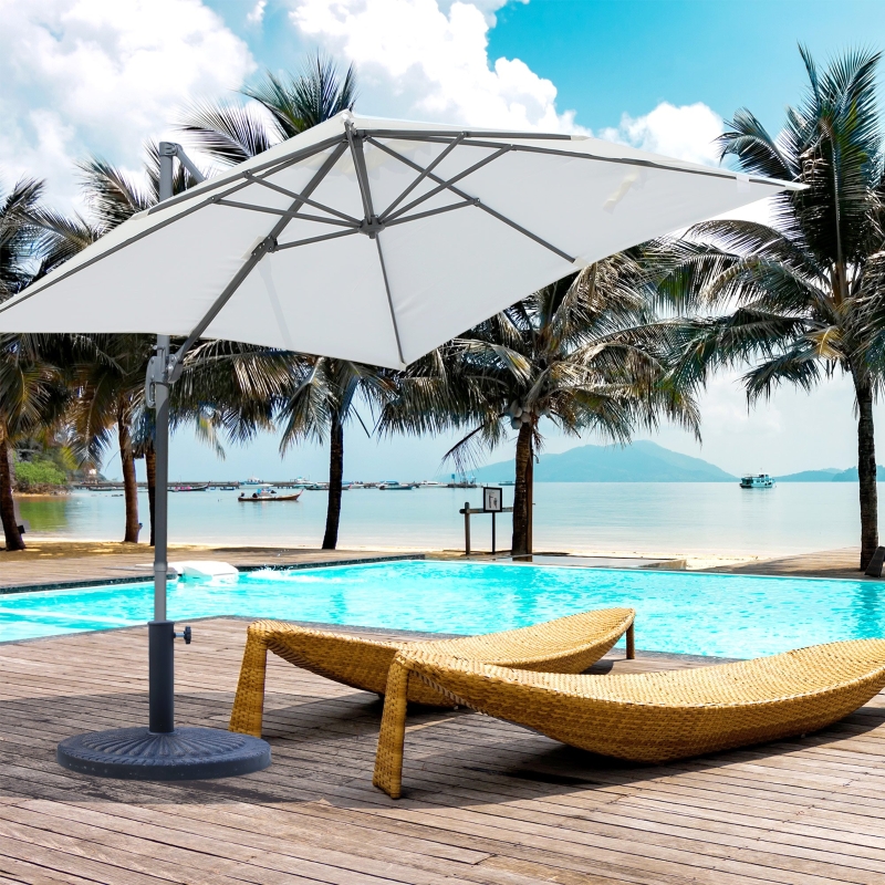 Best 14kg Garden Parasol Base, Round Resin Sun Umbrella Base, Outdoor Umbrella Stand for 38mm or 48mm Outdoor Umbrella Poles, Bronze Tone - Image 10