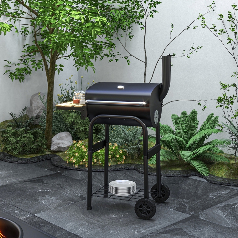 Best Charcoal BBQ, with Thermometer, Shelves and Wheels - Image 10