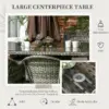 Best Seven-Piece Rattan Dining Set - Grey - Image 5