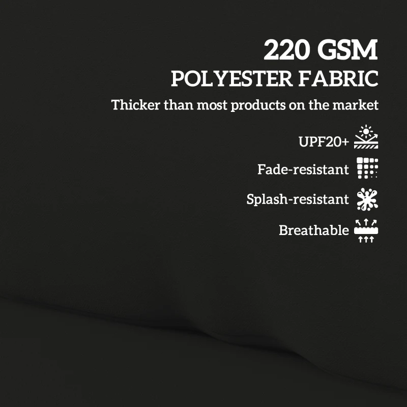 Best 2 Seater Pallet Furniture Cushions Pallet Cushions, UPF20+ 220gsm Fabric, 20 cm Thick Outdoor Seat Pads, Black - Image 5