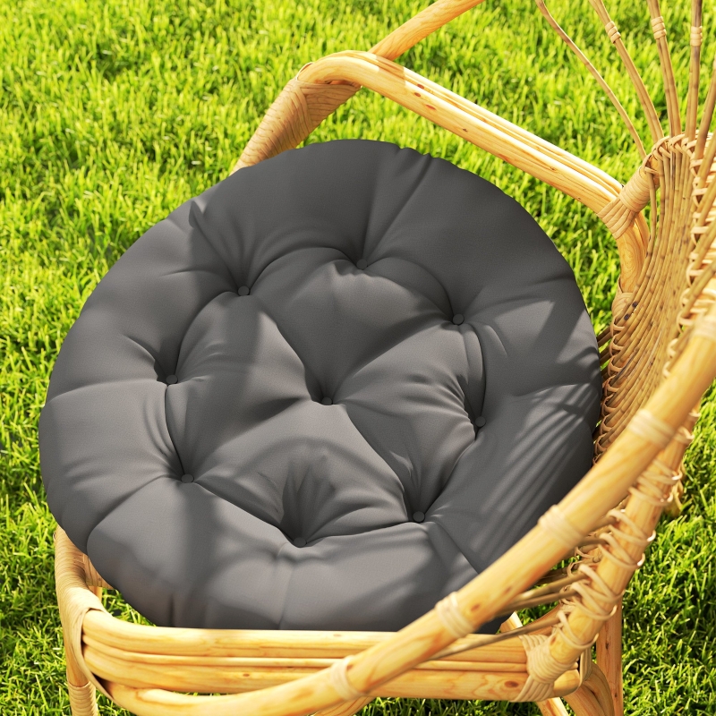 Best Set of Two Φ60cm Outdoor Cushions - Dark Grey - Image 9