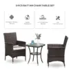 Best Three-Piece Rattan Chair Set, with Cushions - Brown - Image 4