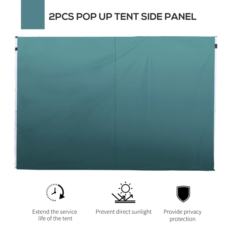 Best 3 Meters Gazebo Replaceable Exchangeable Side Panel Wall Panels Walls With Window, Dark Green - Image 4