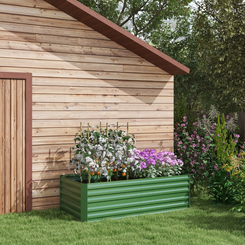 Best Raised Beds for Garden, Galvanised Steel Outdoor Planters with Multi-reinforced Rods, 180 x 90 x 59 cm, Green - Image 10