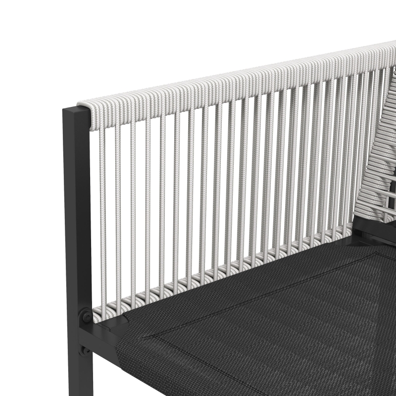 Best Five-Piece Metal Dining Set, with Folding Back Chairs, Light Grey - Image 9