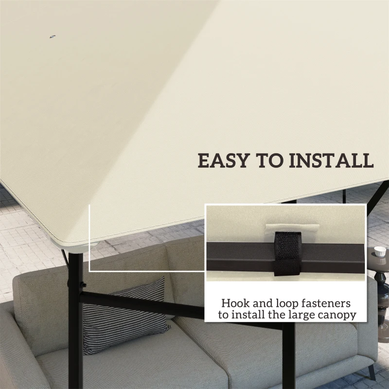 Best 3 x 3(m) Gazebo Canopy Replacement, for 01-0867 - Cream - Image 5