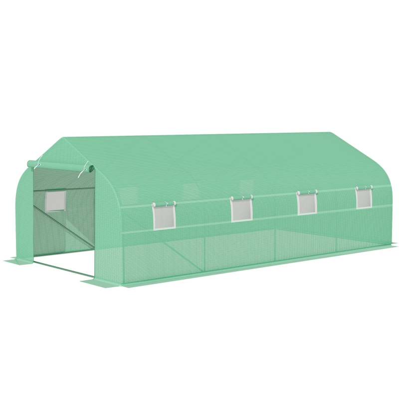 Best Polytunnel Greenhouse with Windows and Door, Walk in Greenhouse for Garden, Backyard (6 x 3 M) - Image 13