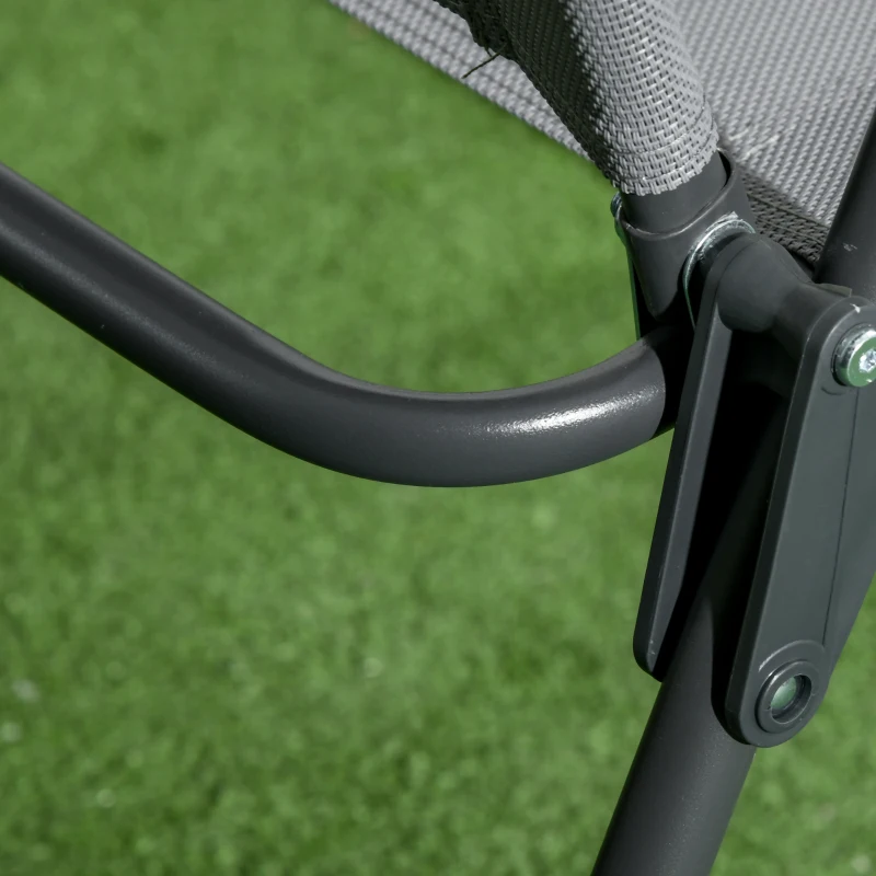 Best Three-Piece Garden Seat Set, with Glass-Top Table - Light Grey - Image 8