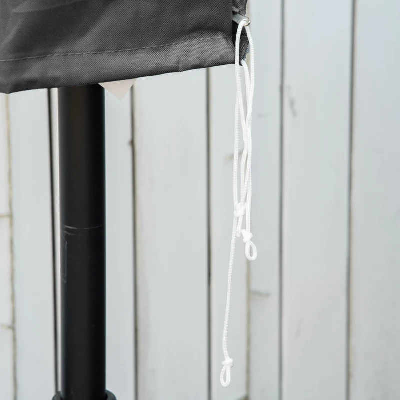 Best Parasol Cover, Patio Cantilever Cover, Banana Umbrella Protector with Rod, Zipper for Outdoor Garden, Patio, Dark Grey - Image 8