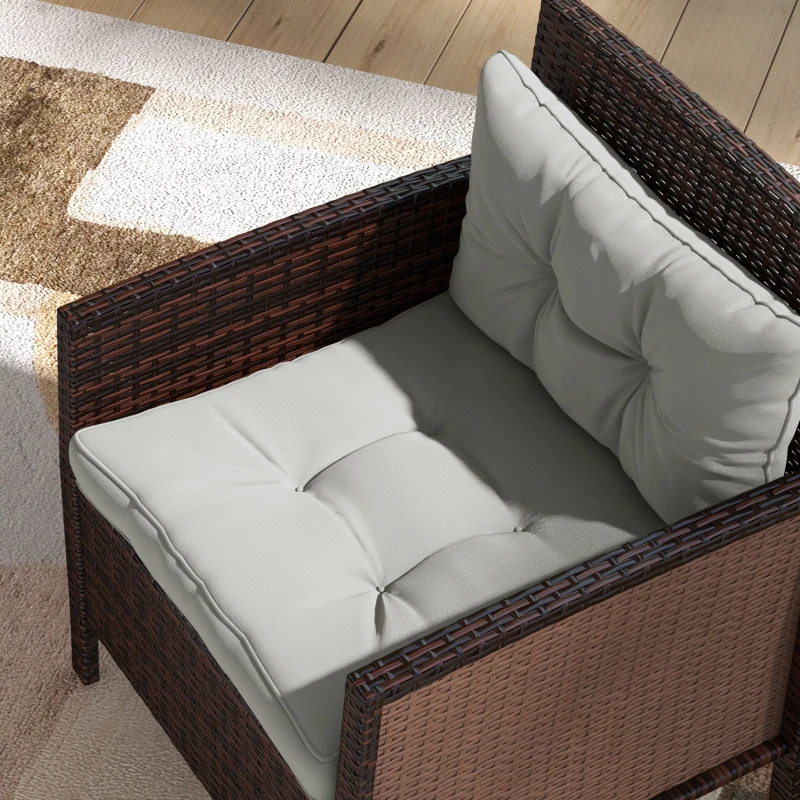 Best 2-Piece Seat Cushions Back Pillows Replacement, Patio Chair Cushions Set for Indoor Outdoor, Light Grey - Image 8