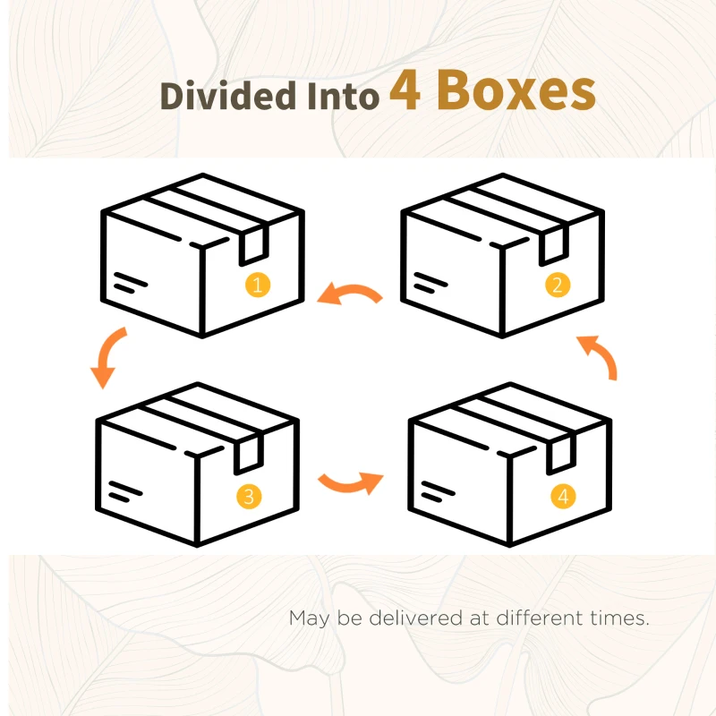 Best 5-Piece Rattan Patio Reclining Chair Set with Footstools, Coffee Table, Cushions, for Outdoor Garden, Brown - Image 8