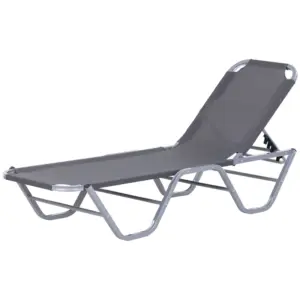 Best Sun Lounger Relaxer Recliner w/ 5-Position Adjustable Backrest Pool Sun Bathing