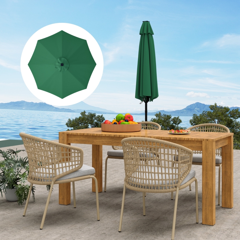 Best 3 m Replacement Parasol Canopy with Top Vent, UPF 50+ Garden Parasol Replacement Canopy, 8 Rib Parasol Cover Replacement Fits Various Frames, Green - Image 9