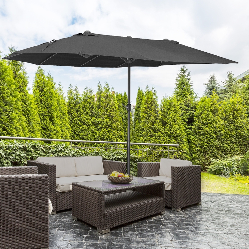 Best 4.6m Canopy Parasol - Black - Image 10