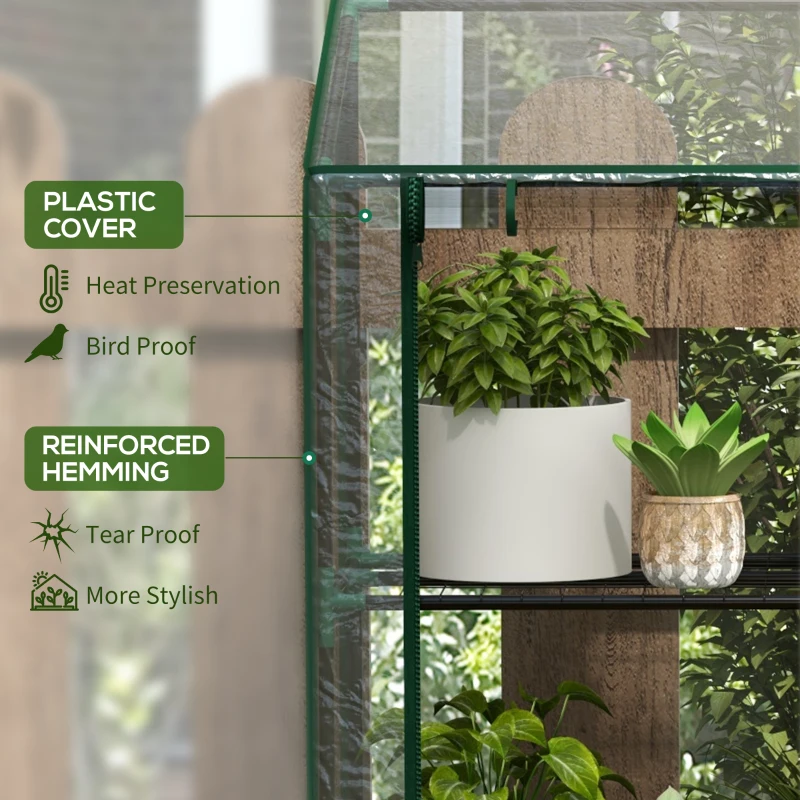 Best 46 x 143cm Mini Lean-To Greenhouse, with Three Inner Shelves - Image 4