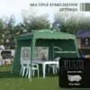 Best 2.4 x 2.4m Two Wall Pop Up Gazebo - Green - Image 7