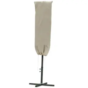 Best Outdoor Cantilever Umbrella Cover with Rod, Zipper, Khaki