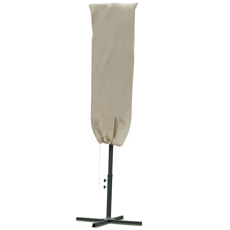Best Outdoor Cantilever Umbrella Cover with Rod, Zipper, Khaki