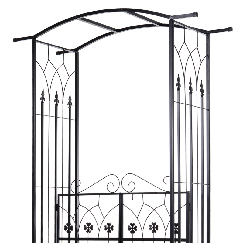 Best Garden Outdoor Entrance Arch with Door Outdoor Patio Decoration for Rose Trellis Arbour Climbing Plant 131L x 49W x 200Hcm - Image 10