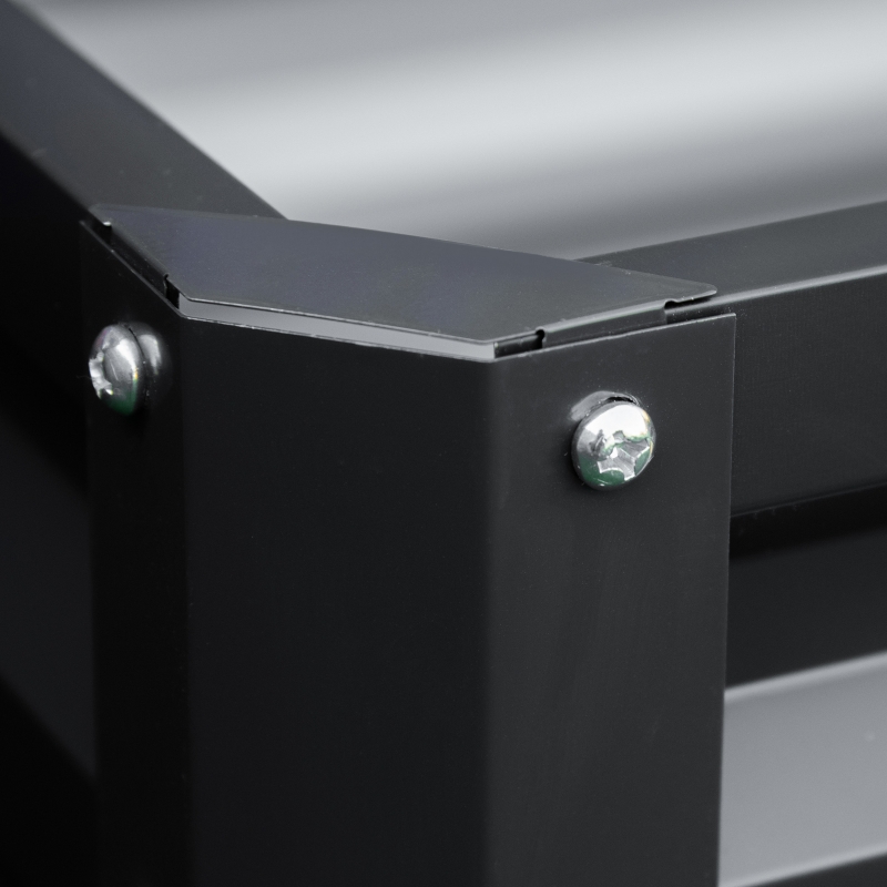 Best Set of Two 60 x 60cm Steel Planter Boxes - Grey - Image 9