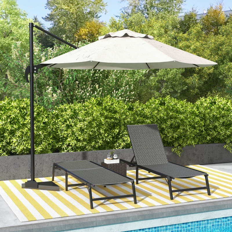 Best Foldable Outdoor PE Rattan Sun Lounger Set of 2, Patio Wicker Recliners Lounge Chair w/ 5-Level Adjustable Backrest, for Poolside, Garden, Grey - Image 2