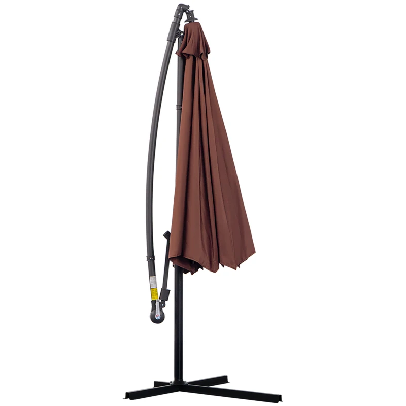 Best Φ3m Hanging Umbrella Parasol-Coffee - Image 8