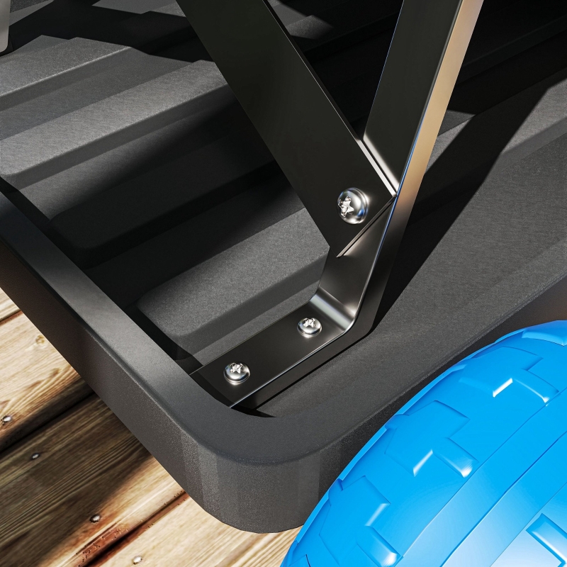 Best Garden Cart with Wheels, Garden Stool Trolley with Tool Tray, Rolling Garden Seat for Weeding, Planting, Blue - Image 9