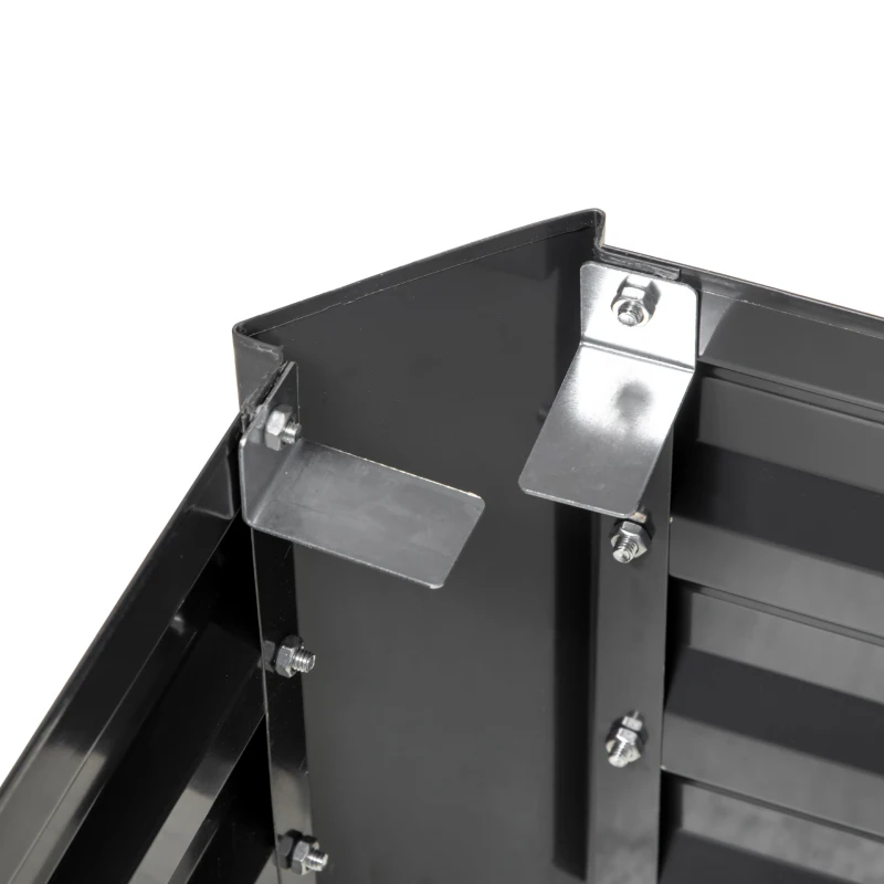 Best Outsuuny Galvanised Raised Garden Bed, Outdoor Planter Box with Greenhouse and Cover for Vegetables, Flowers, Dark Grey - Image 8