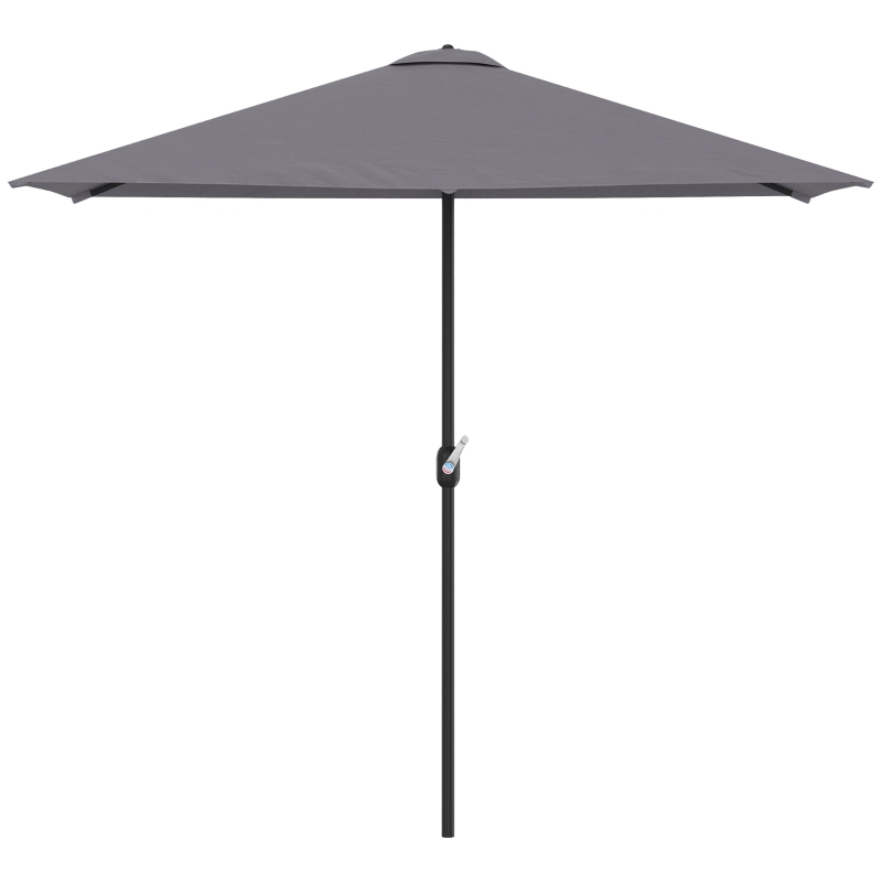 Best Balcony Half Parasol Semi Round Umbrella Patio Crank Handle (2.3 m, Grey)- NO BASE INCLUDED - Image 11